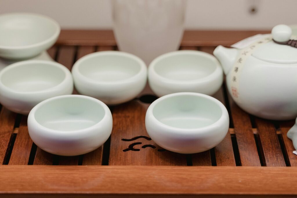 ceramika, chiński zestaw do herbaty, chińska ceramika